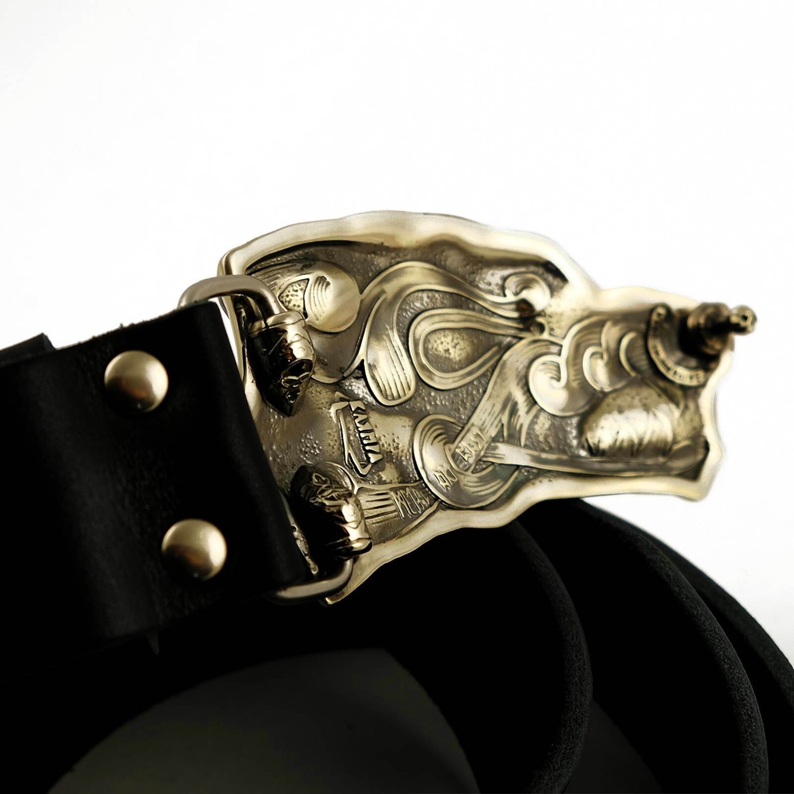 German silver belt buckle Grey Wolf, Handmade wolf head german silver buckle