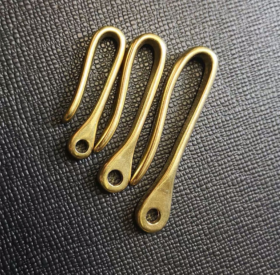 Brass Fish Hook Belt Clip Keychain Holder Key Manager lot