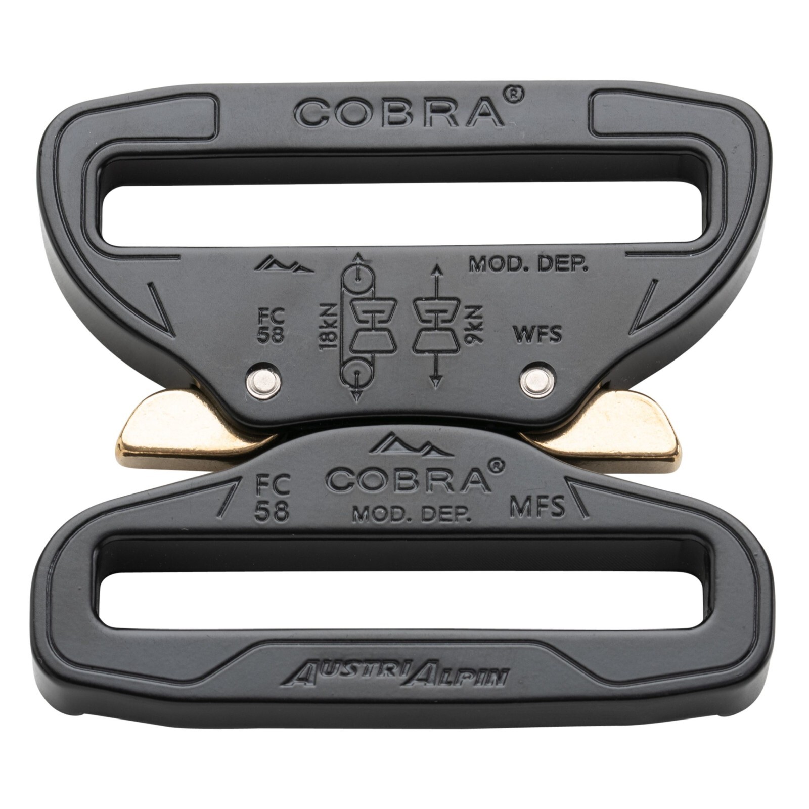 AustriAlpin COBRA 2.25&Prime; 58mm Quick Release Dual Wide Fixed Duty Belt Buckle