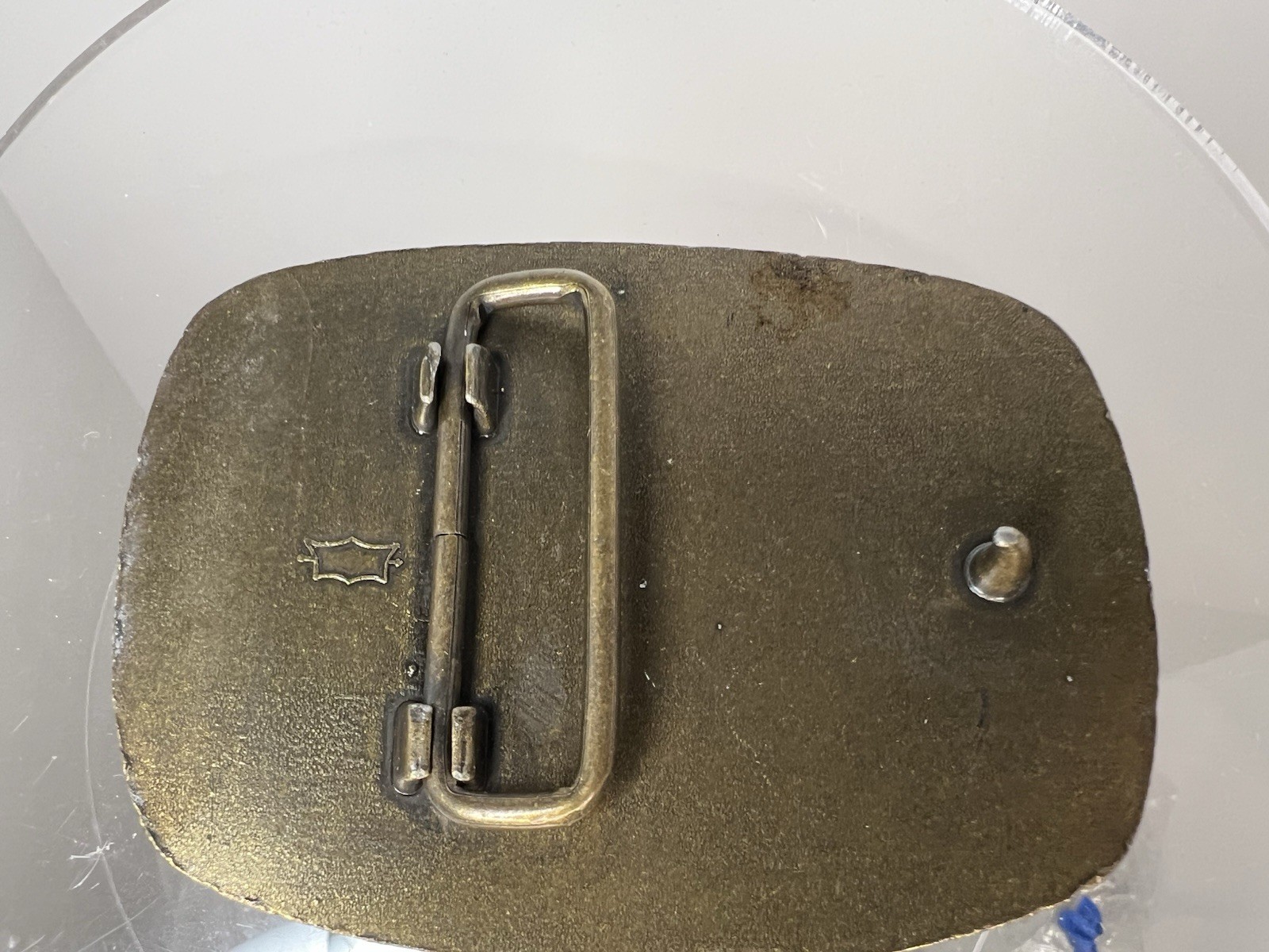 FMC Safety Award Belt Buckle – 2,500,000 Hours – Brass Industrial Factory Scene