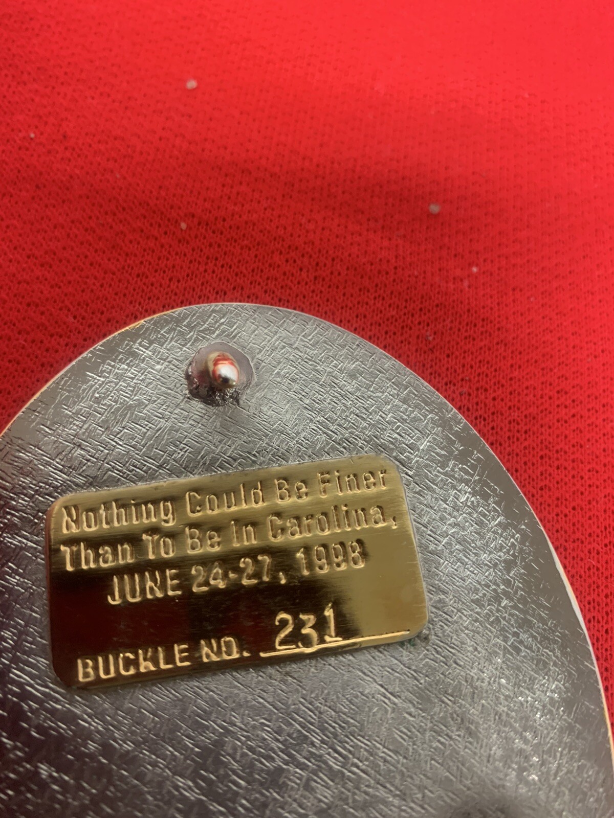 1998 Carolina’s 47th National Square Dance Convention Belt Buckle-#231 Charlotte