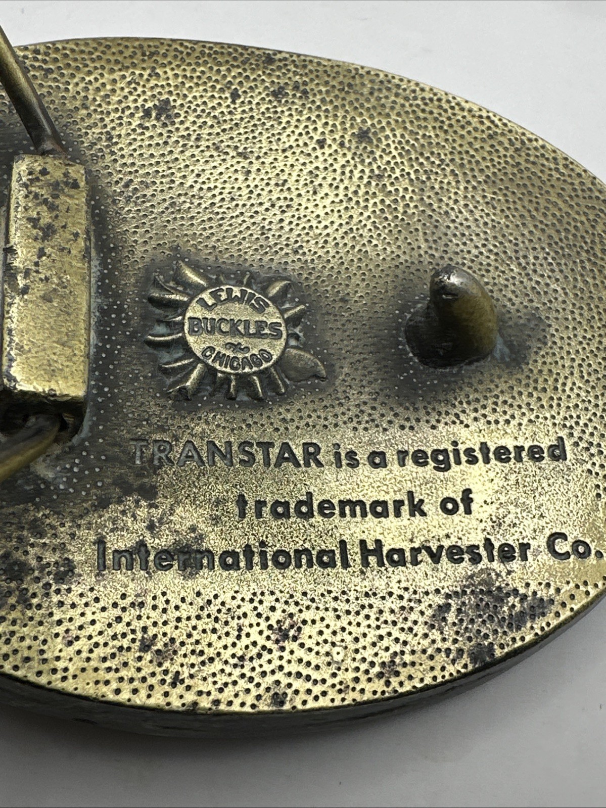 Transtar Eagle International Harvester Co Belt Buckle Bronze Tone Oval