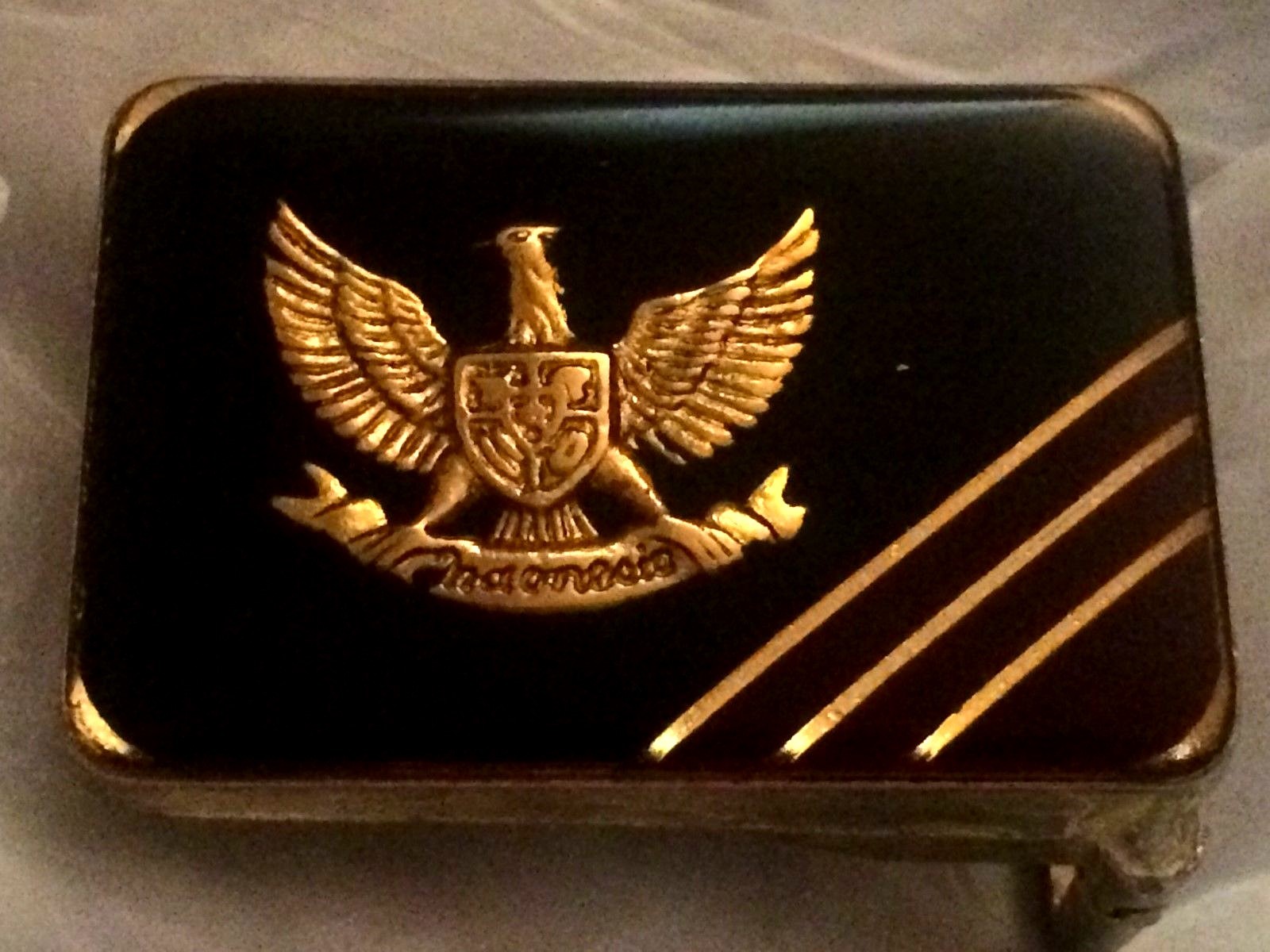 Vintage Military Uniform Indonesia Belt Buckle 1 3/4&Prime; x 1 1/4&Prime;-FAST SHIPPING!!