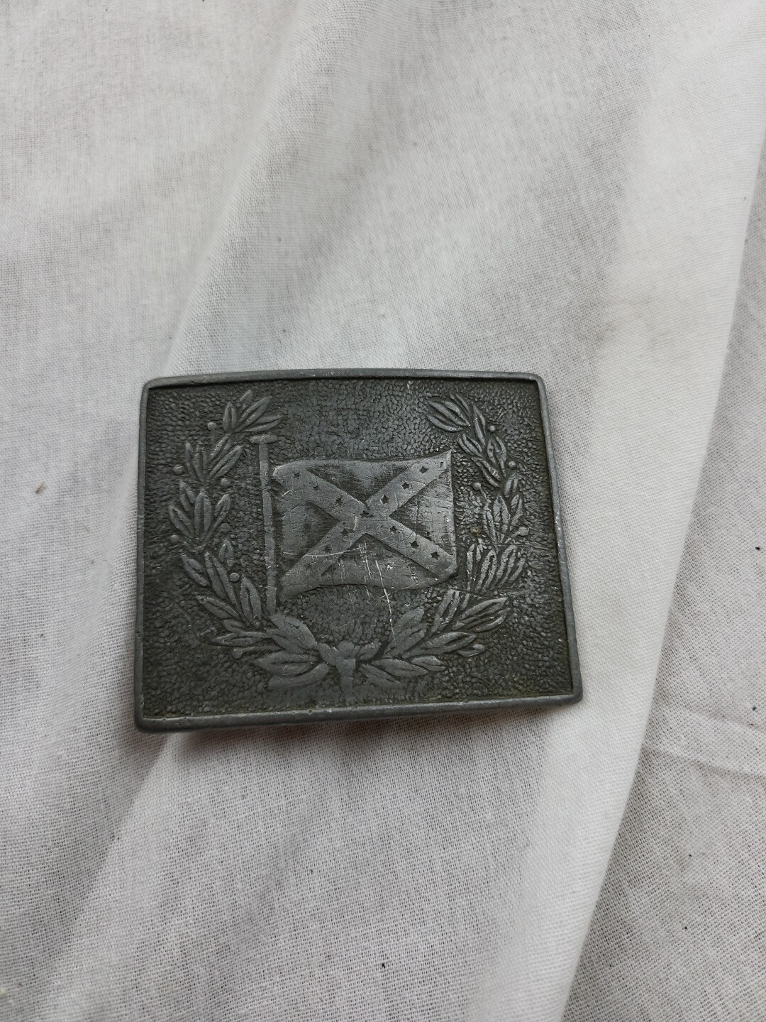 Bergamot Brass Works Belt buckle B-132 Flag American History From 70s S~70x60mm
