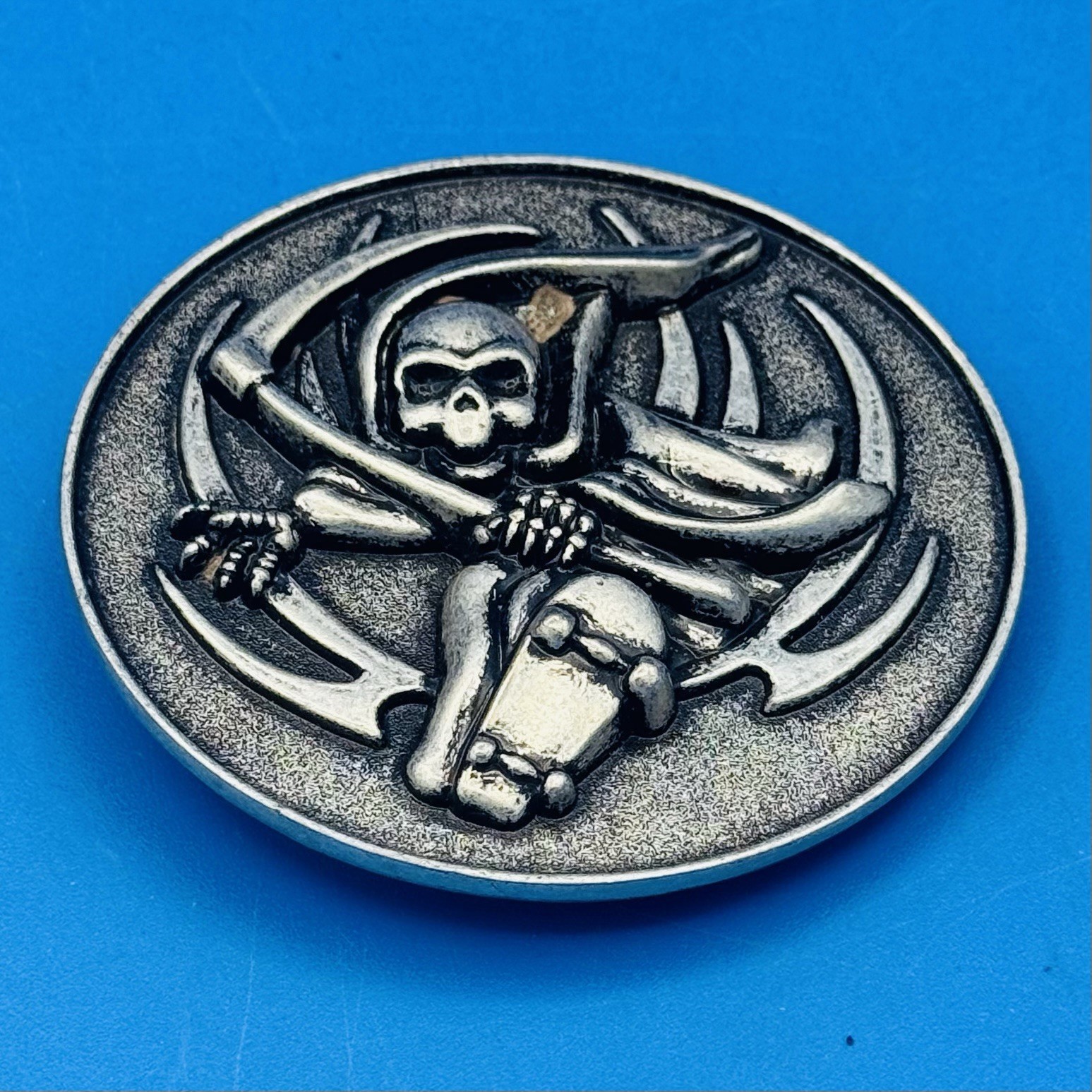 Grim Reaper Skull Skateboarding Style Gothic Biker Belt Buckle Heavy Metal