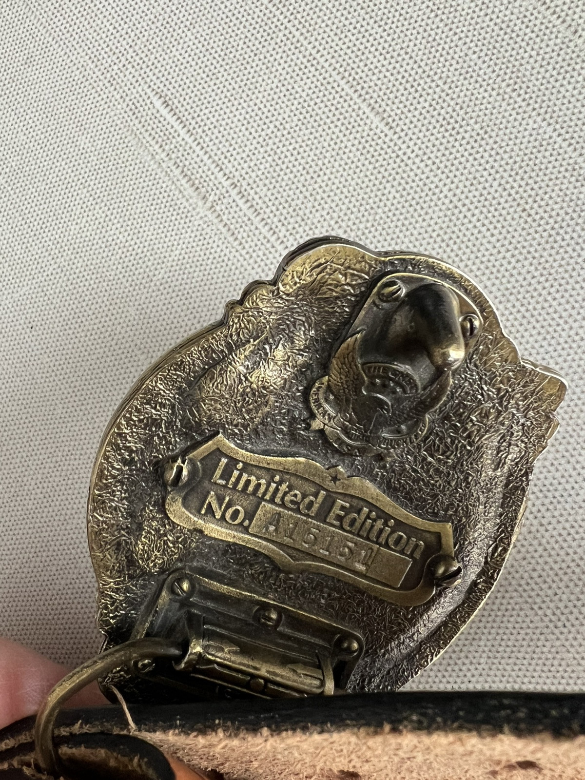 USA commerative 200th anniversary leather belt & buckle, Sz M 34-36, America!