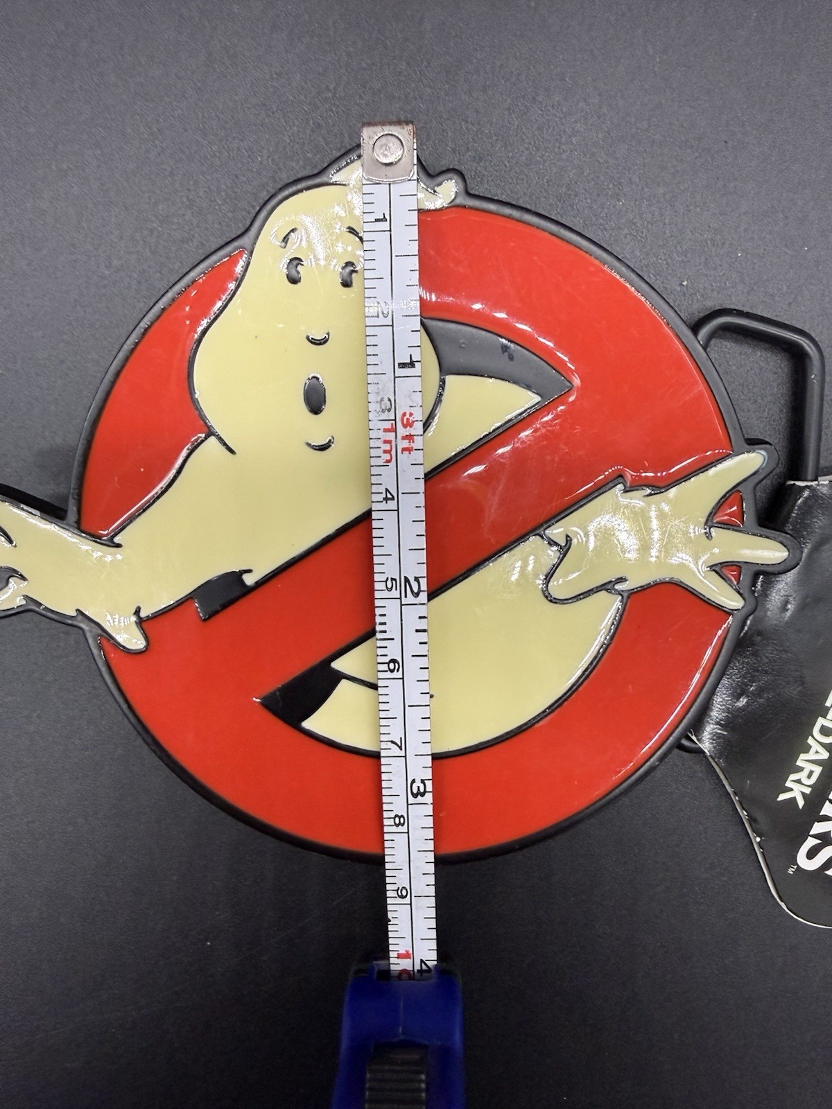 Bioworld Ghostbusters Glow-in-the-Dark Logo Metal Belt Buckle Red Yellow Black