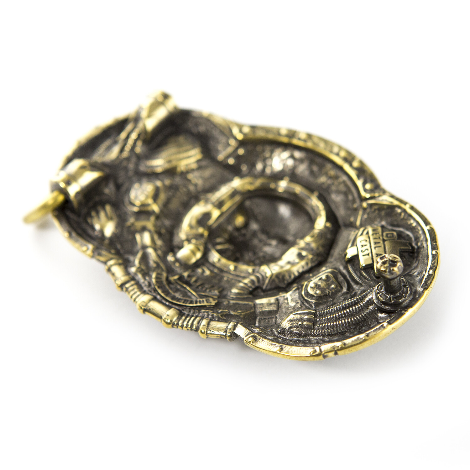 Belt buckle Alien, Steampunk brass belt buckle, Skull belt buckle
