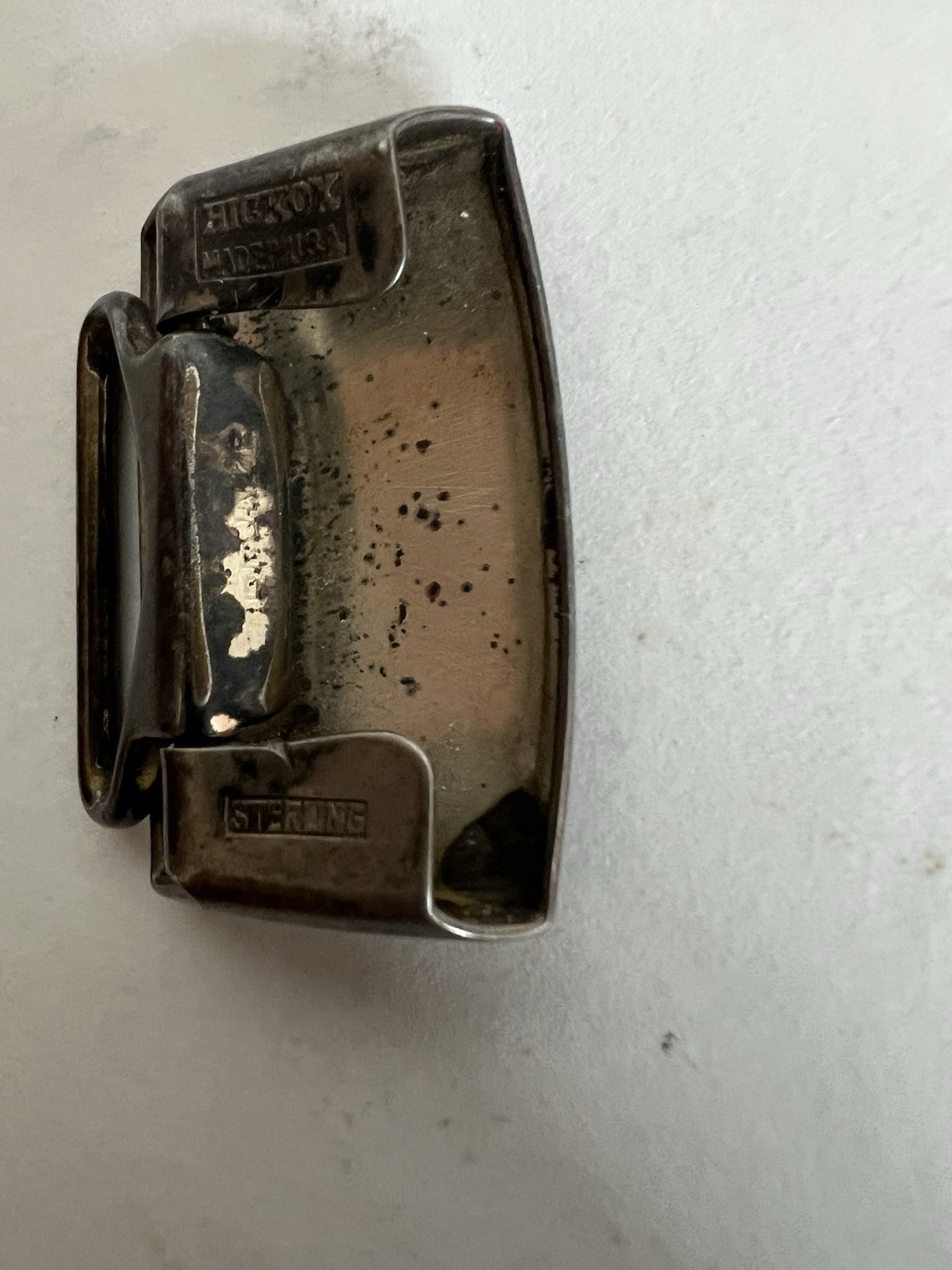 Vintage HICKOK Sterling Art Deco BELT BUCKLE / « K » 3D Monogram