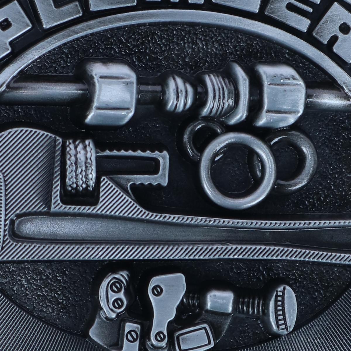 CTM Men&rsquo;s Silver Trade Plumber Belt Buckle