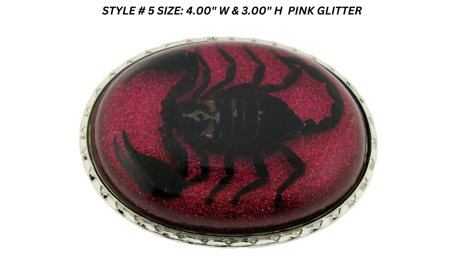 Vintage Real Scorpion Belt Buckle Preserved Inlay Zodiac Sign Men Women Lucky
