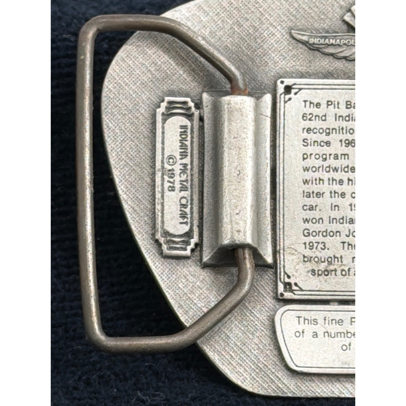 Vintage 1978 Indianapolis 500 STP Belt Buckle Pewter Limited Edition #100/500