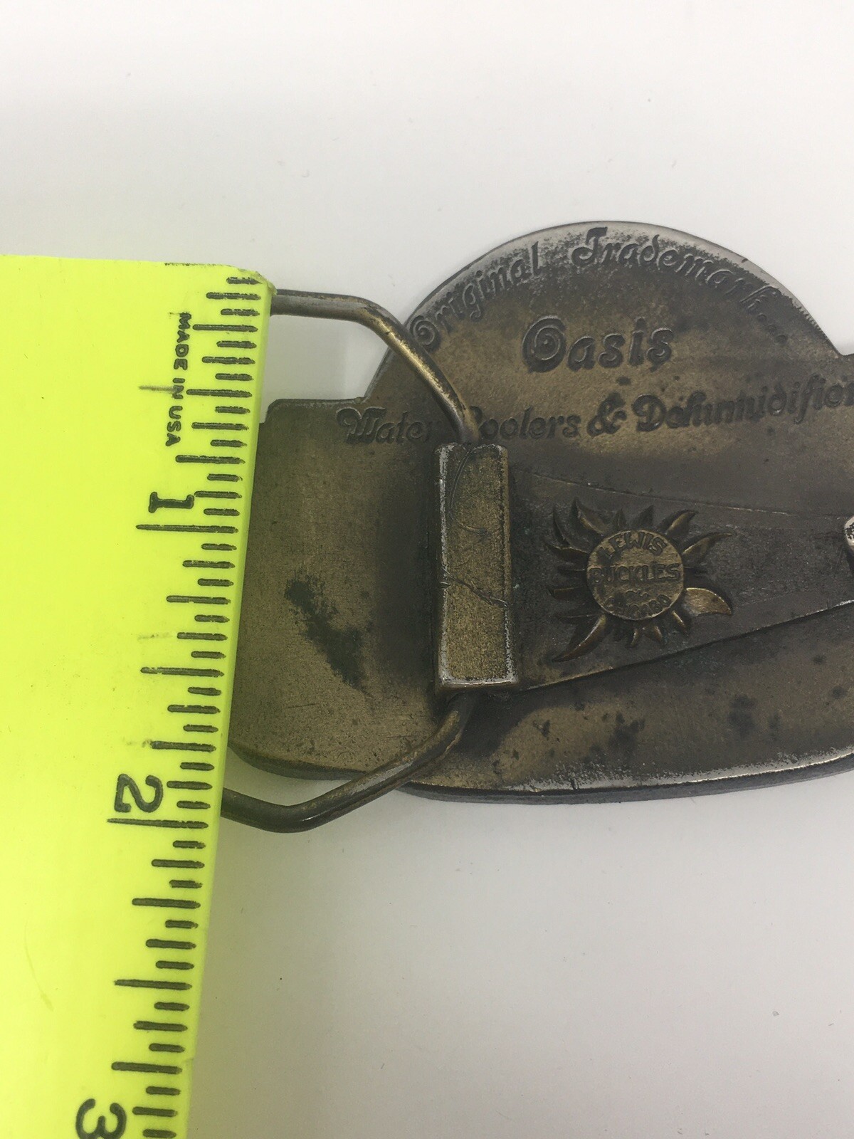 Vintage Oasis Belt Buckle Ebco Manufacturing Co. Columbus Ohio Lewis Buckles