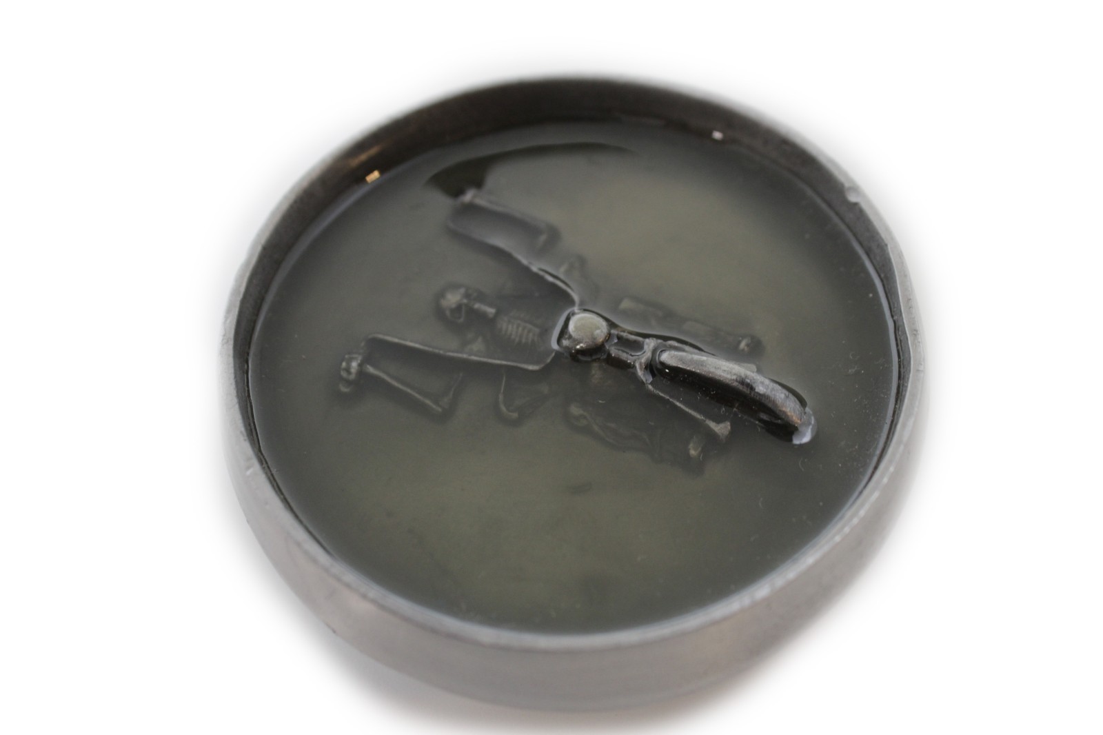 New Men Round Belt Buckle Silver Metal Cowboy Western Biker Skeleton Motorcycle