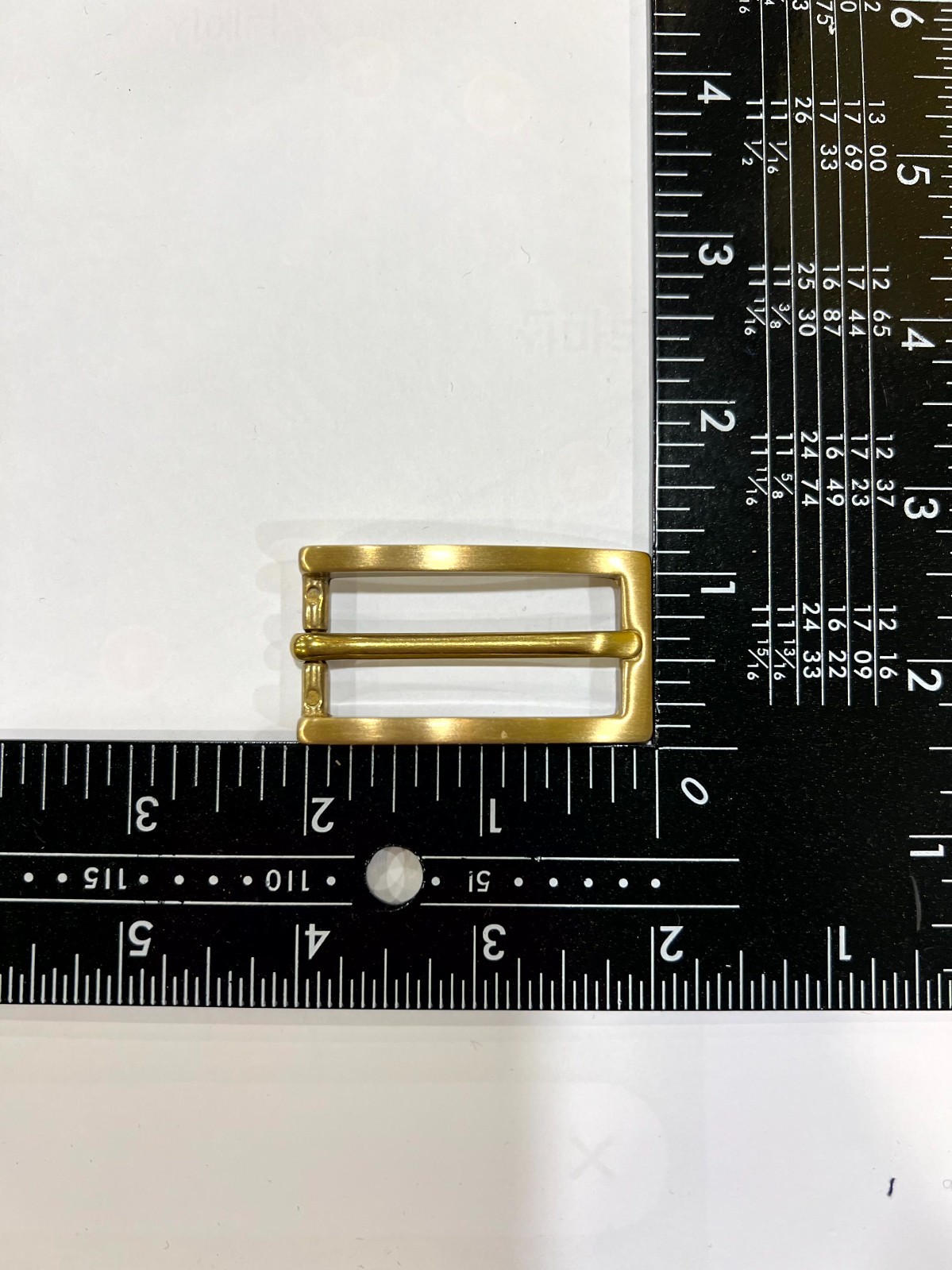 Solid Brass Satin Brass Belt Buckle Made in Italy Fits 0.79&Prime; Belt Strap