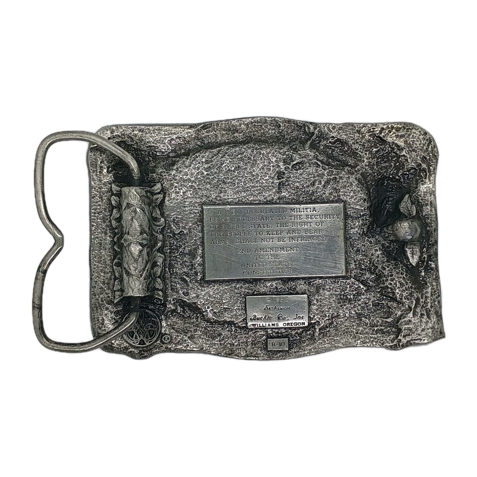 Buckle: « The Right To Bear Arms Is The Right To Be Free » Commemorative Pewter