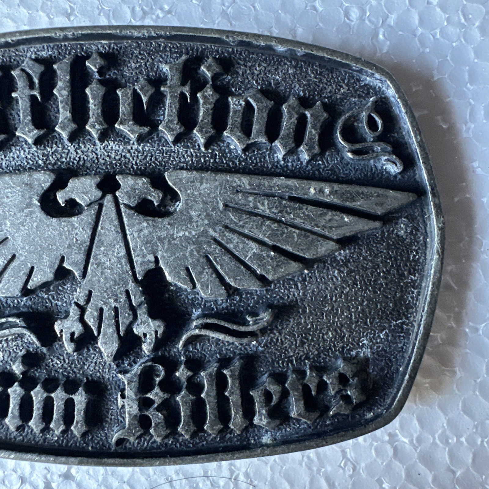 Vintage Affliction Belt Buckle Denim Killers Double Headed Eagle Y2K Masonic