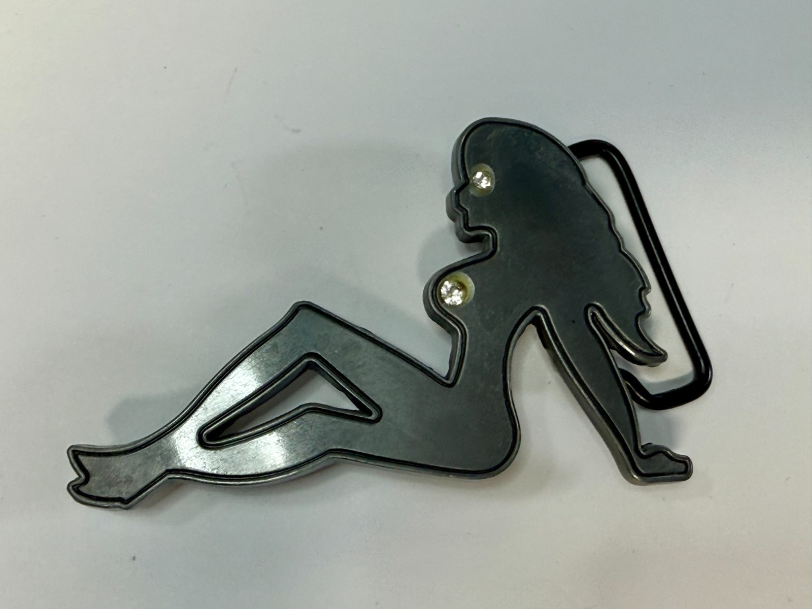 Sexy Woman Silhouette Mud Flap Girl Trucker Chick Belt Buckle By Buckle Rage
