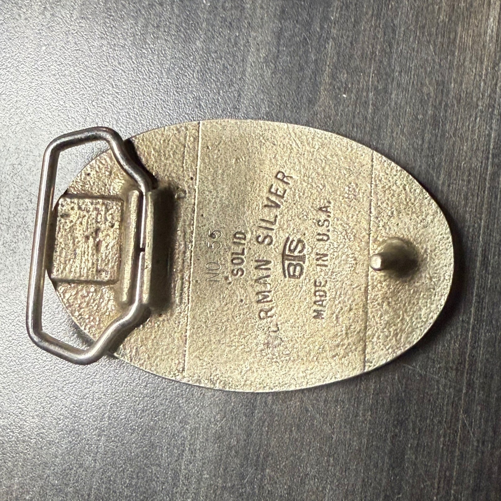 WR Weaver Co. Weaver Scope Belt Buckle German Silver El Paso Texas