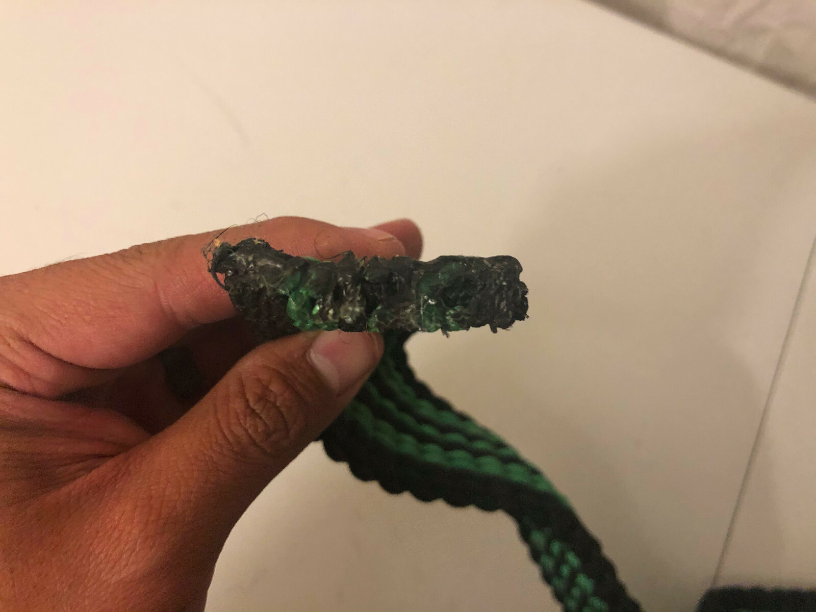 New Handmade Nylon braided Men Women Belt Green Black 48in No Buckle