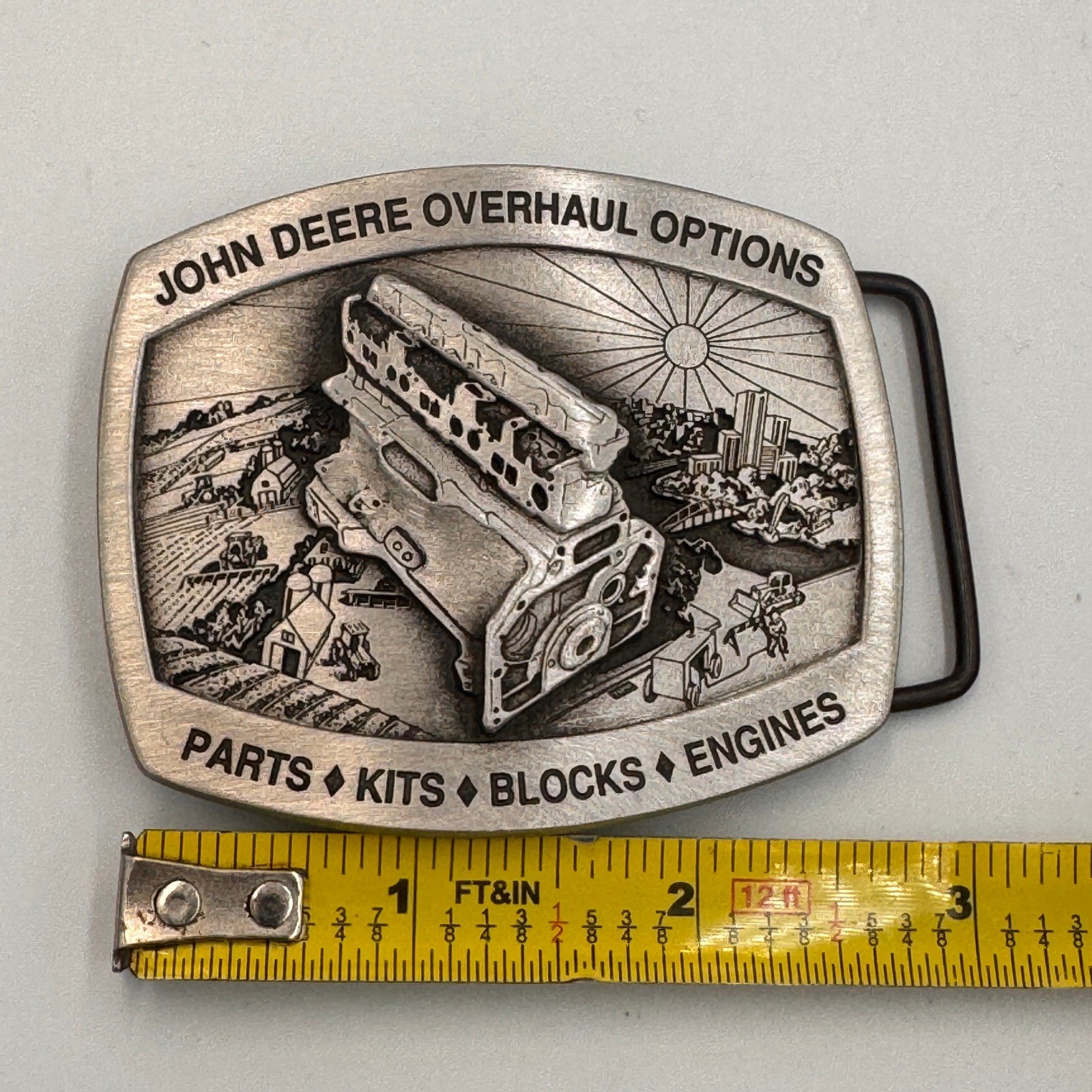 Vintage 1995 John Deere Overhaul Options Belt Buckle Spec Cast Limited Edition