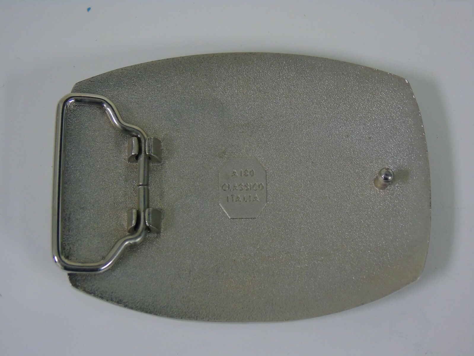 Silver Black F Belt Buckle Made in Italy By Classico heavy A180 A5