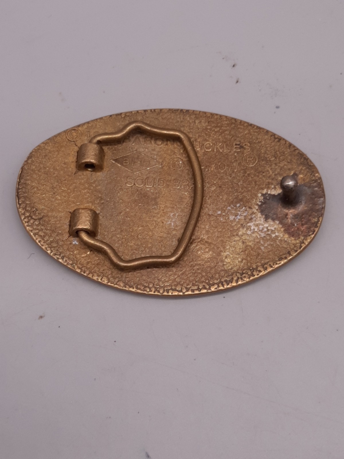 Vintage Caterpillar 953 Tractor Belt Buckle Baron Brass Company Used 1983