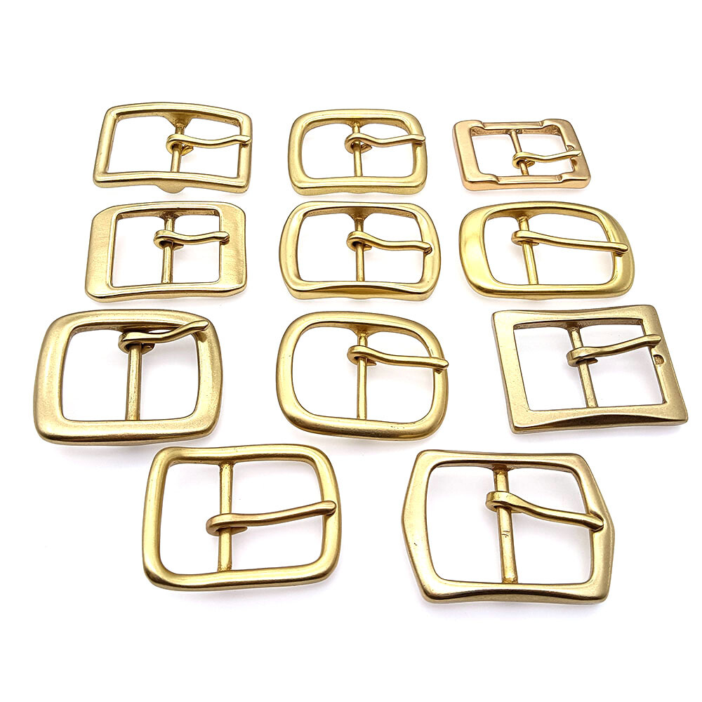 Quality Solid Brass Pin Buckle for Men Women Leathercraft DIY Belt 38/40mm gold