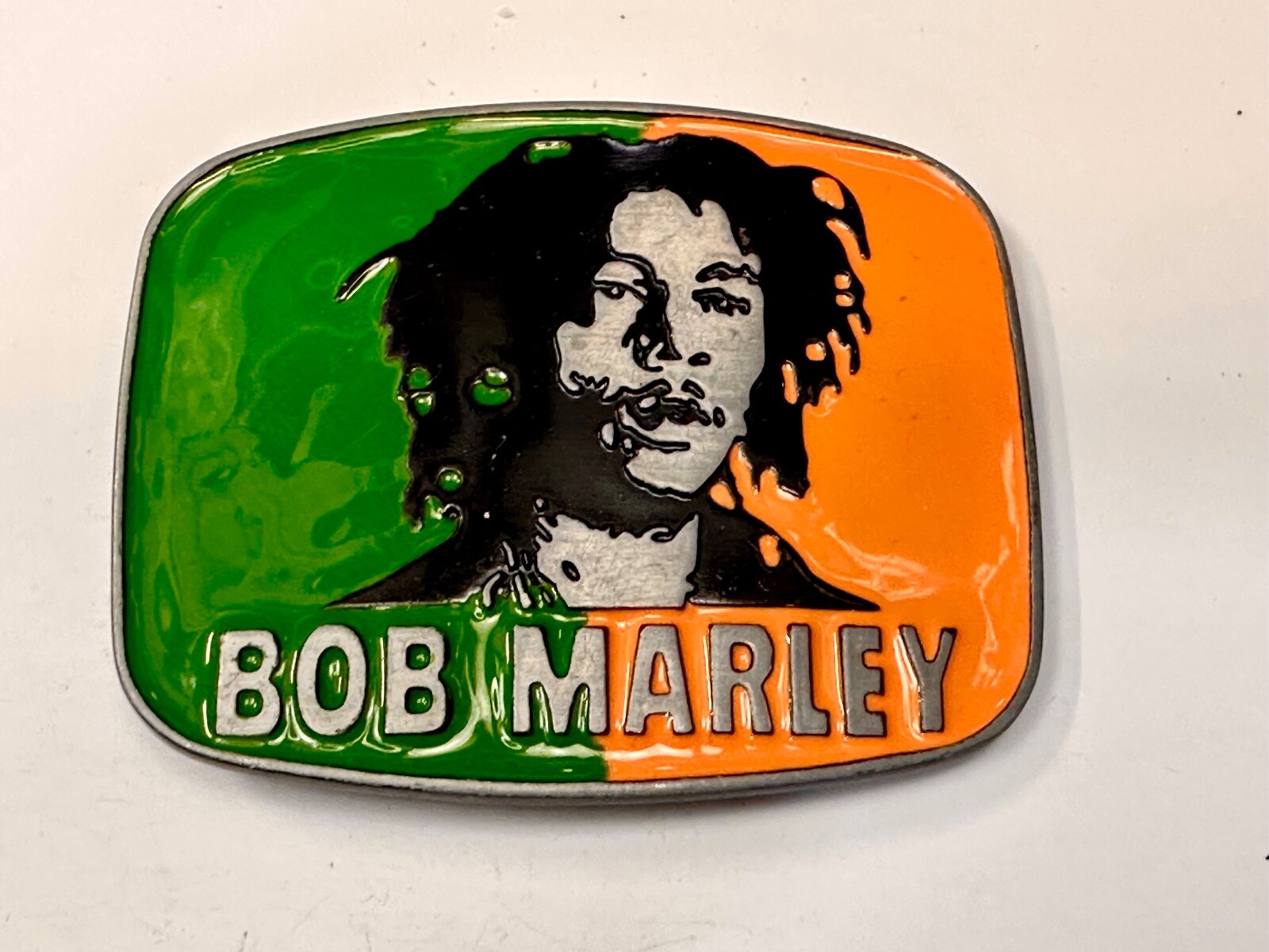 Bob Marley Rasta Multicolor Green Orange One Love Metal Belt Buckle