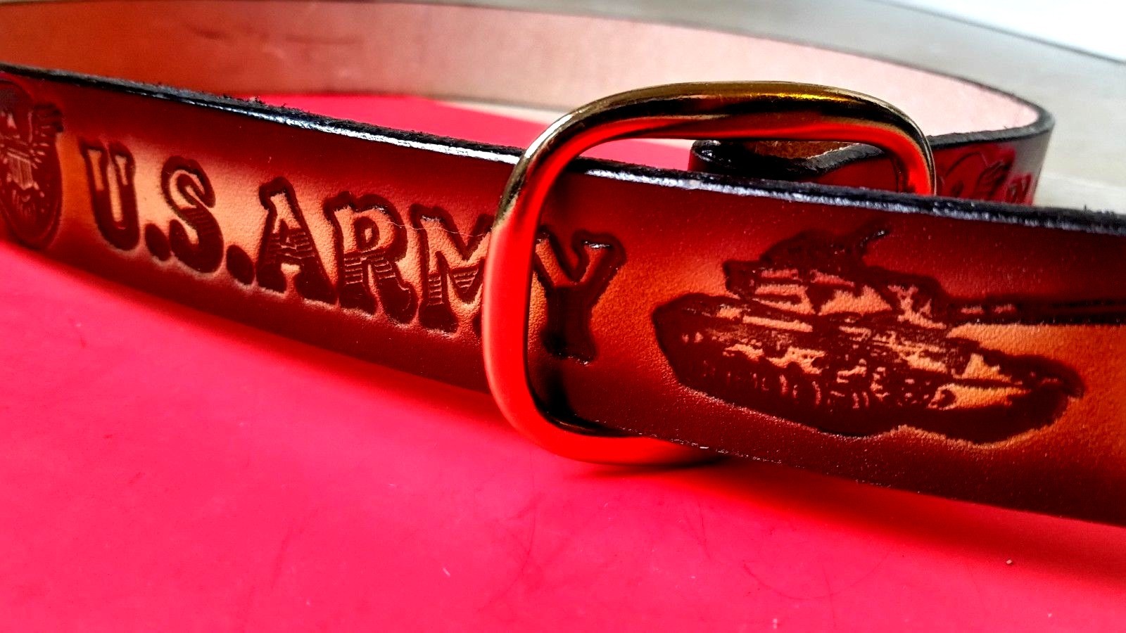 US ARMY Leather Belt & Buckle (28&Prime;-54&Prime; waist) New FAST DELIVERY!