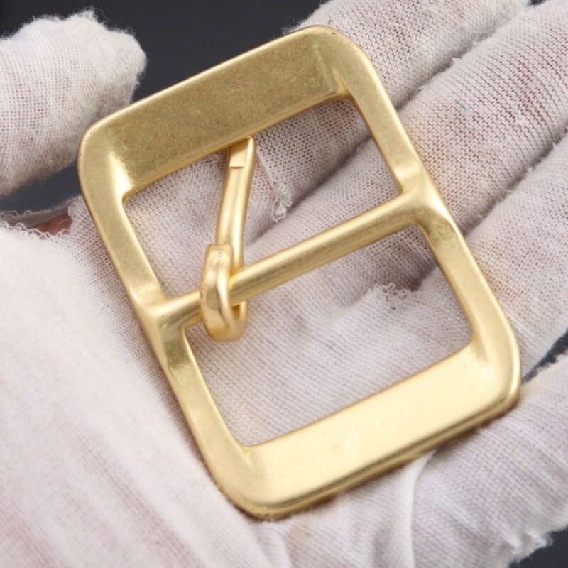 2Pcs Solid Brass Pin Buckle for Men Leather Belt Replacement Strap Accessory