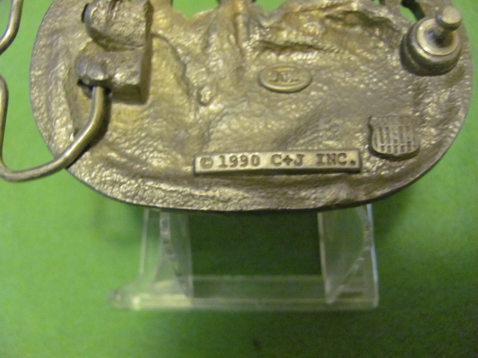 VINTAGE 1990 C+J INC. BELT BUCKLE CJ 1552. USA.