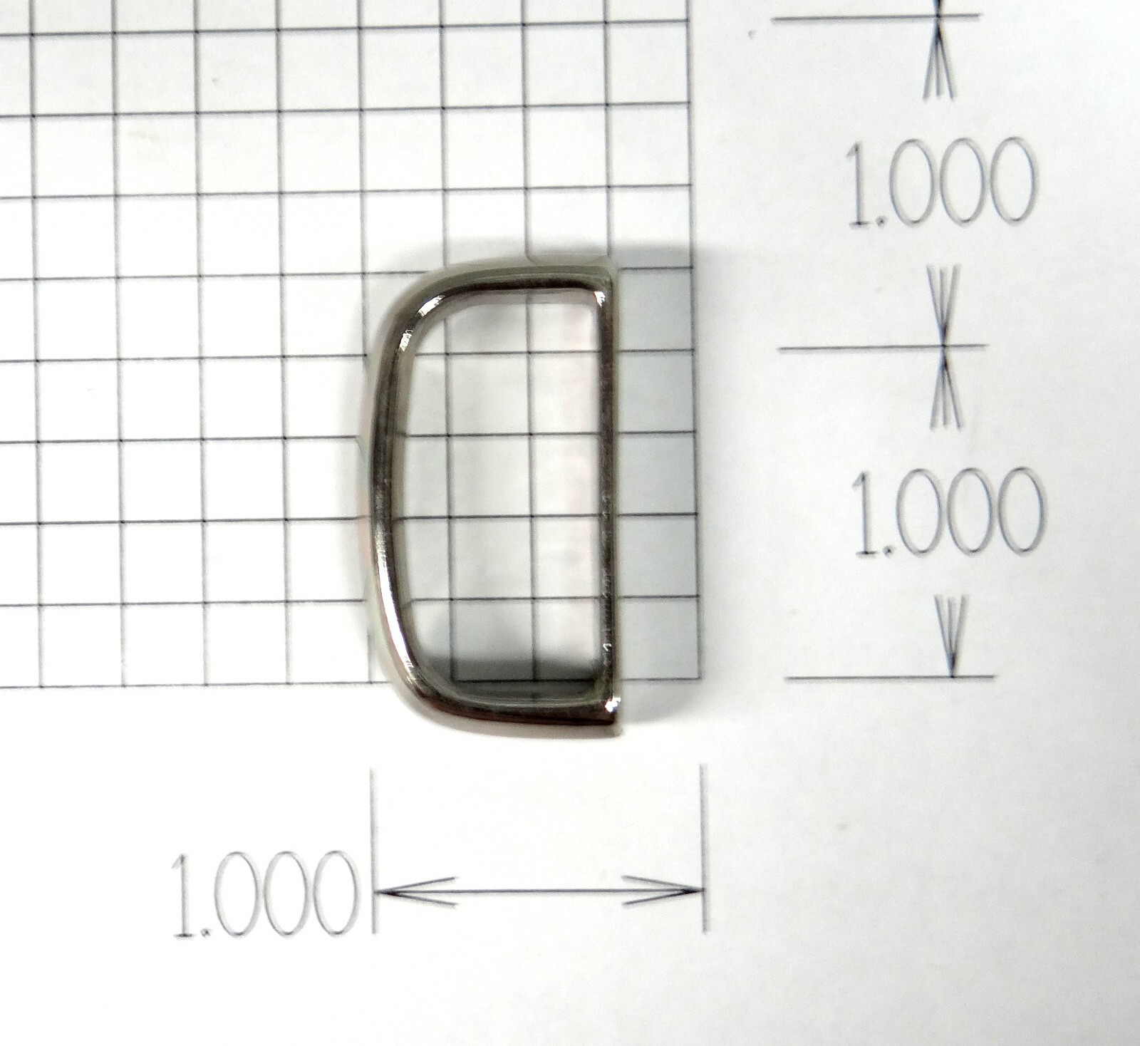 Solid Brass Belt Buckle Loop Rounded – Brushed Finish – New – Fits 1&Prime; w Belt