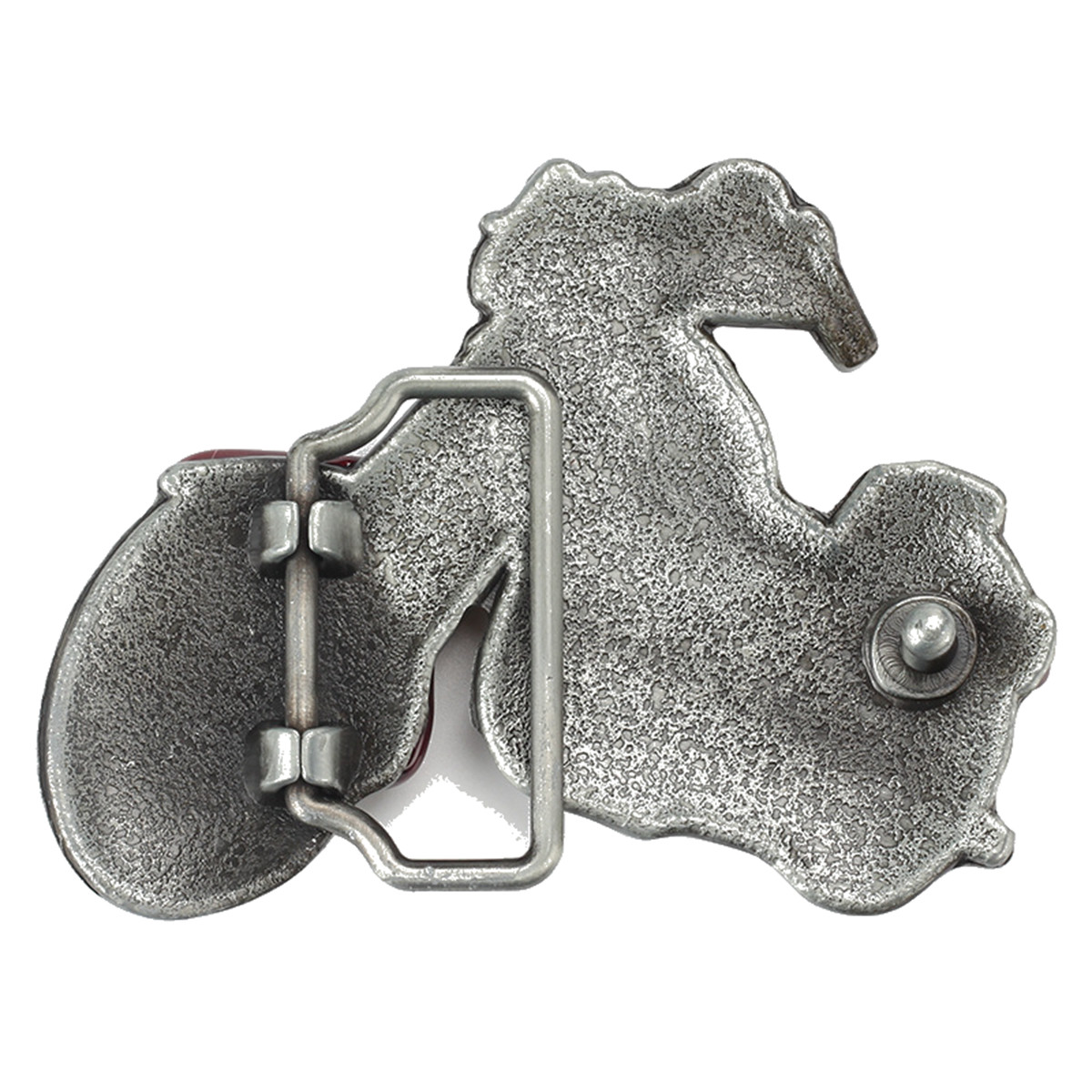 Motorcycle Belt Buckle Western Cowboy Motorcyclist (MOT-07)