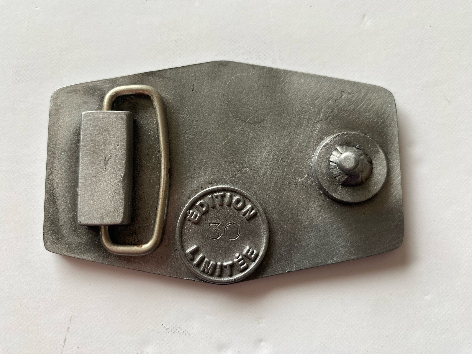 Belt Buckle- Federation Motocycliste du Quebec Boucle De Ceinture 1995