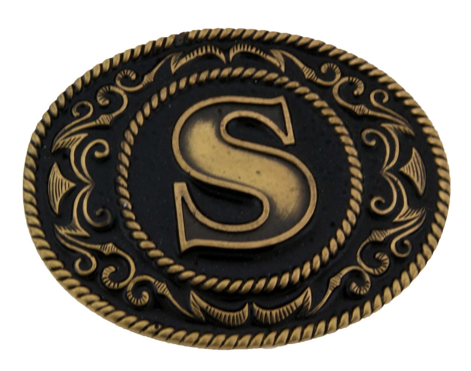 Initial Letter S Belt Buckle Alphabet s Monogram Western Cowboy Rodeo Style New