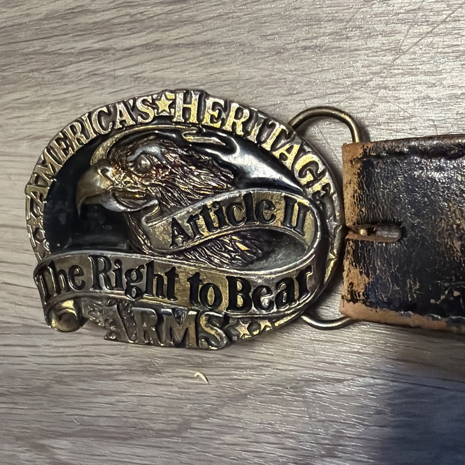 America&rsquo;s Heritage Right To Bear Arms Belt Buckle Great American Company Belt