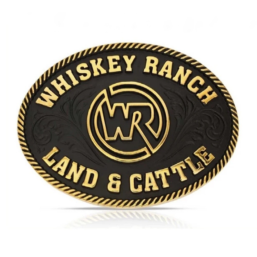 Montana Silversmiths Whiskey Ranch Land & Cattle Western Belt Buckle NEW!