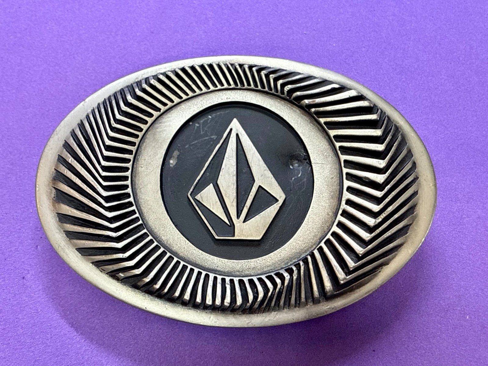 VOLCOM Apparel Company Diamond Logo 90&rsquo;s Metal Cast Original Promo Belt Buckle