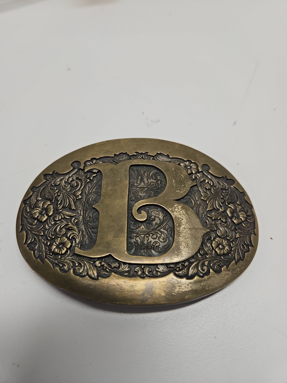 Initial Letter « B » Cowboy Rodeo Western Metal Belt Buckle