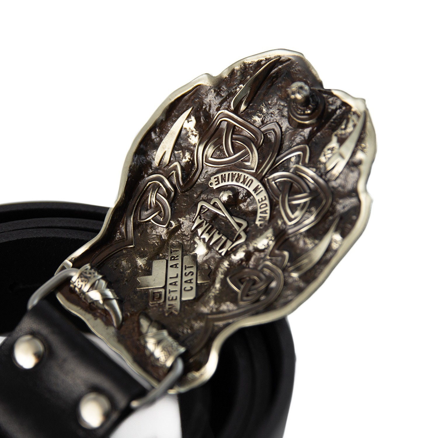 German silver buckle Wolf&rsquo;s Paw, wolf paw with claws, beast claws belt buckle