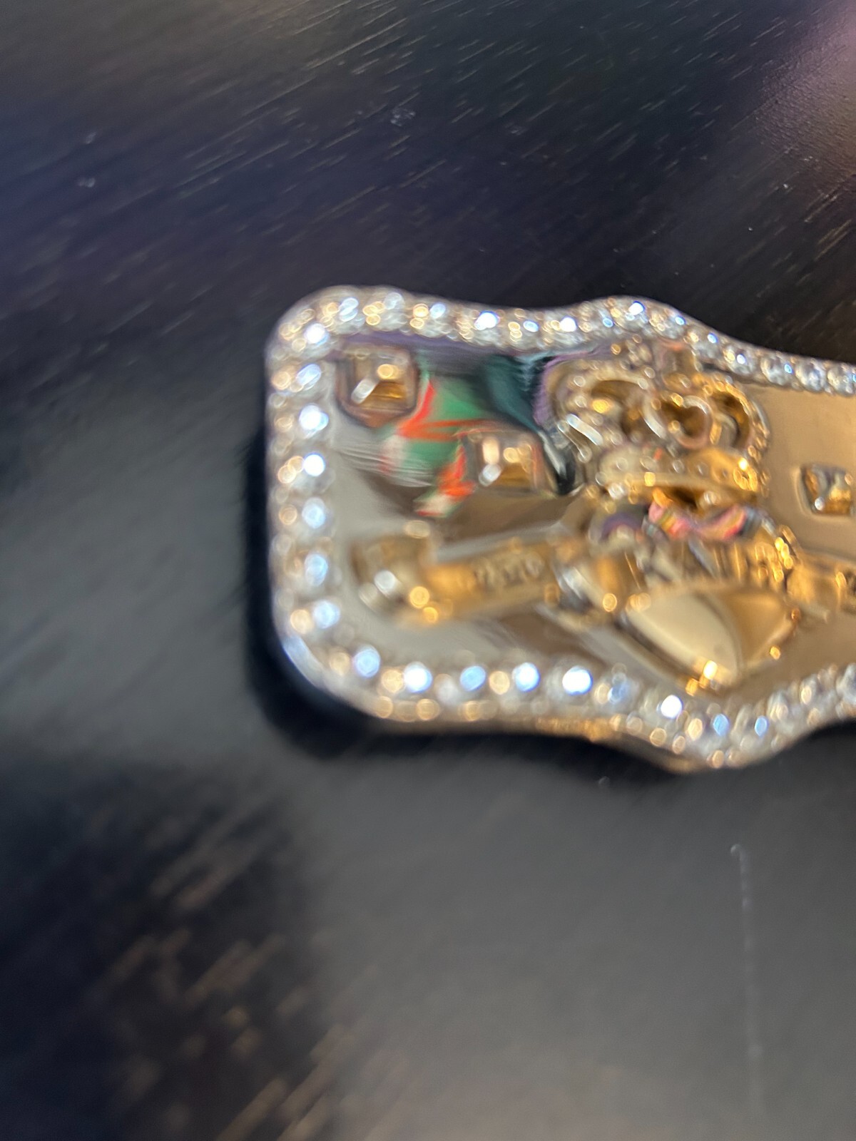 Vintage Collectible Kathy Van Zeeland Plaque Two Tone Metal or Belt Buckle Part