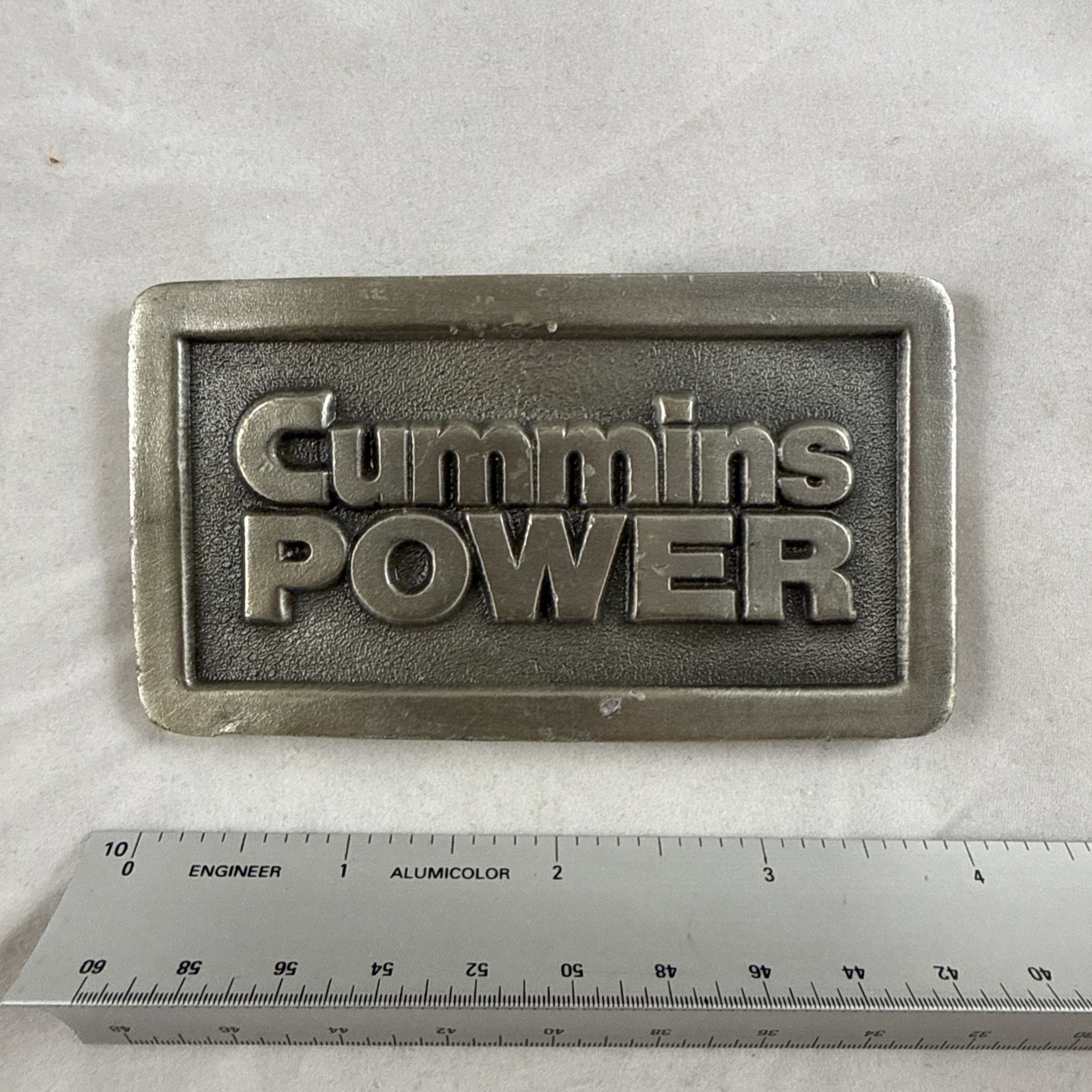 Cummins Power Diesel Engine Automotive Mechanic Vintage Belt Buckle