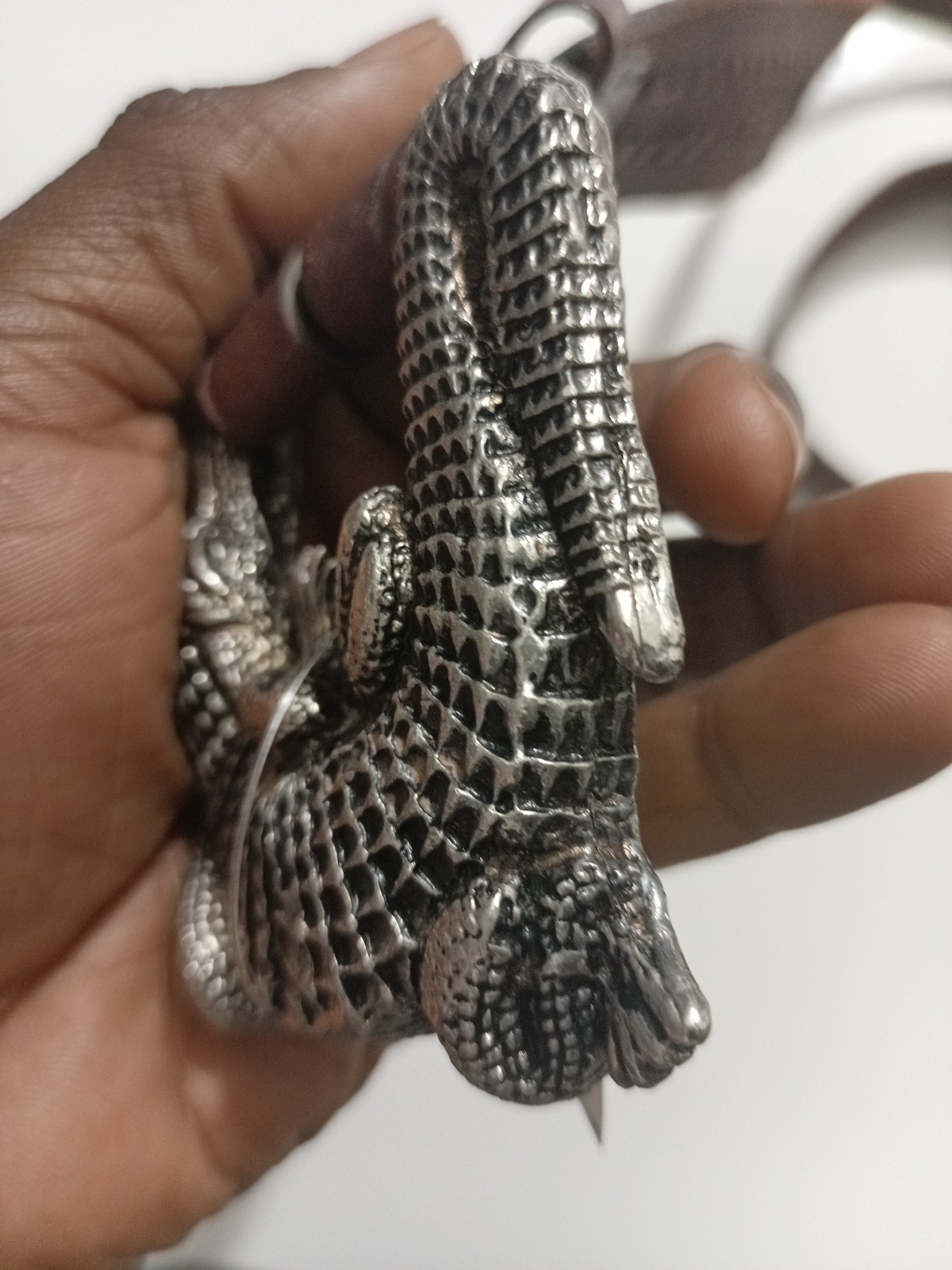 Authentic Barry Kieselstein Cord Vintage Sterling Alligator Belt & Buckle👍Rare