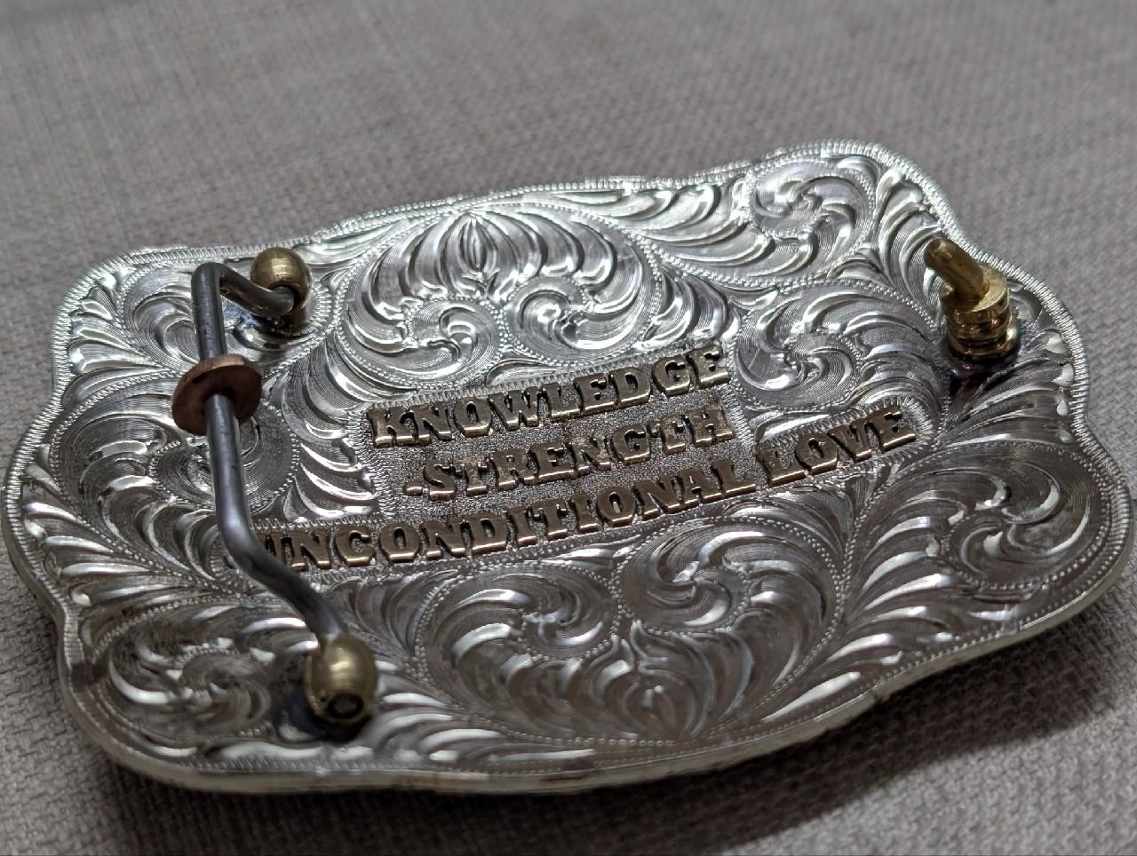 vintage RRR belt buckle OVERSIZED western cowboy BARAJAS rodeo ready ranchwear