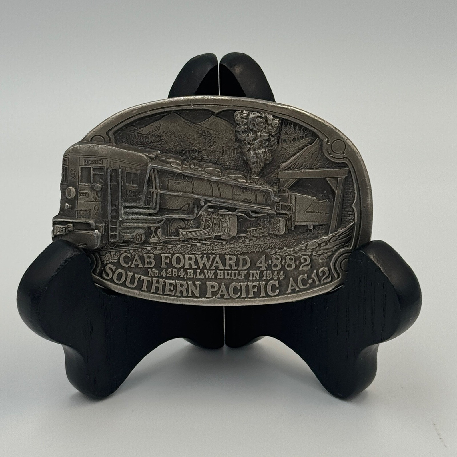 Vintage 1984 Southern Pacific AC-12 Cab Forward 4294 Railroad Belt Buckle H1284