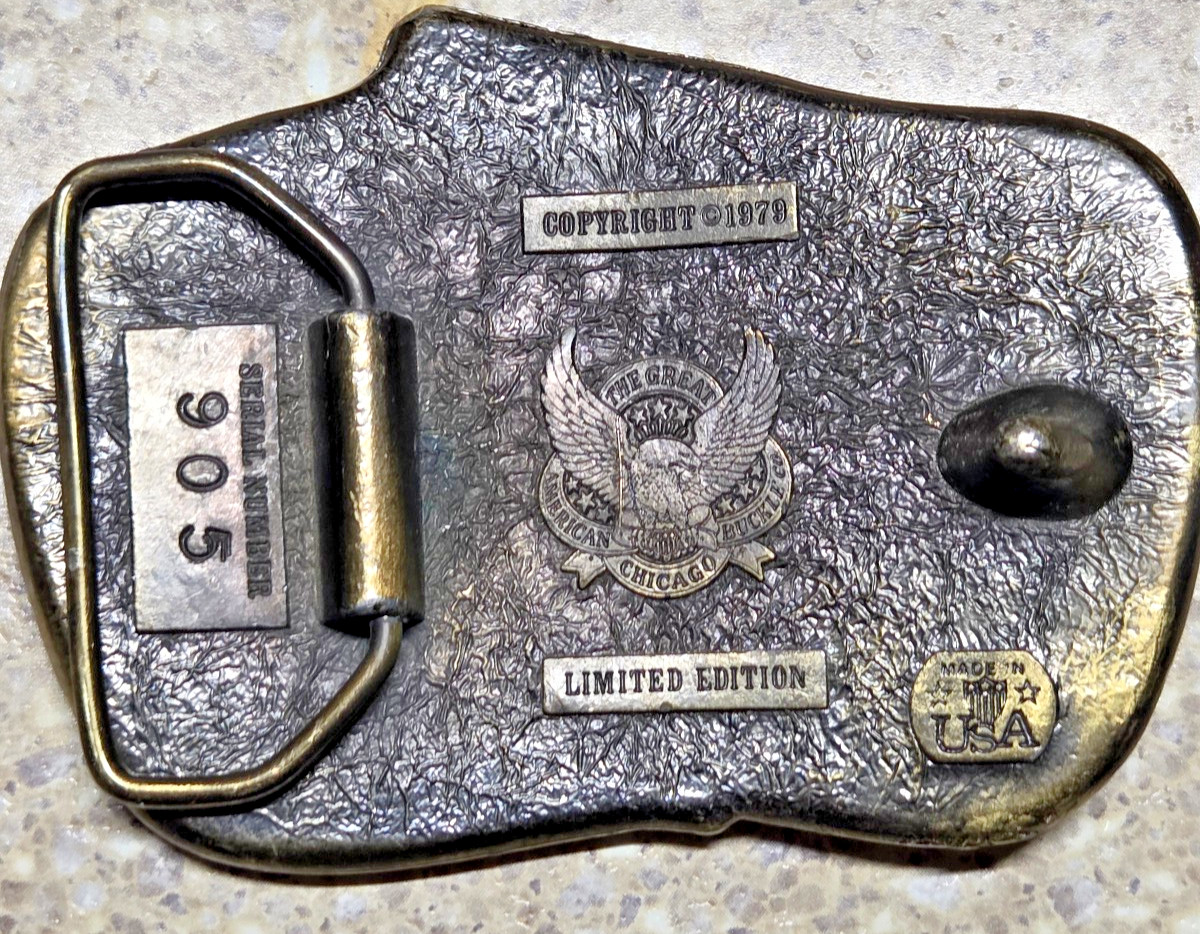 Vintage 1979 West n Wear Jean Front Belt Buckle Made in USA 905