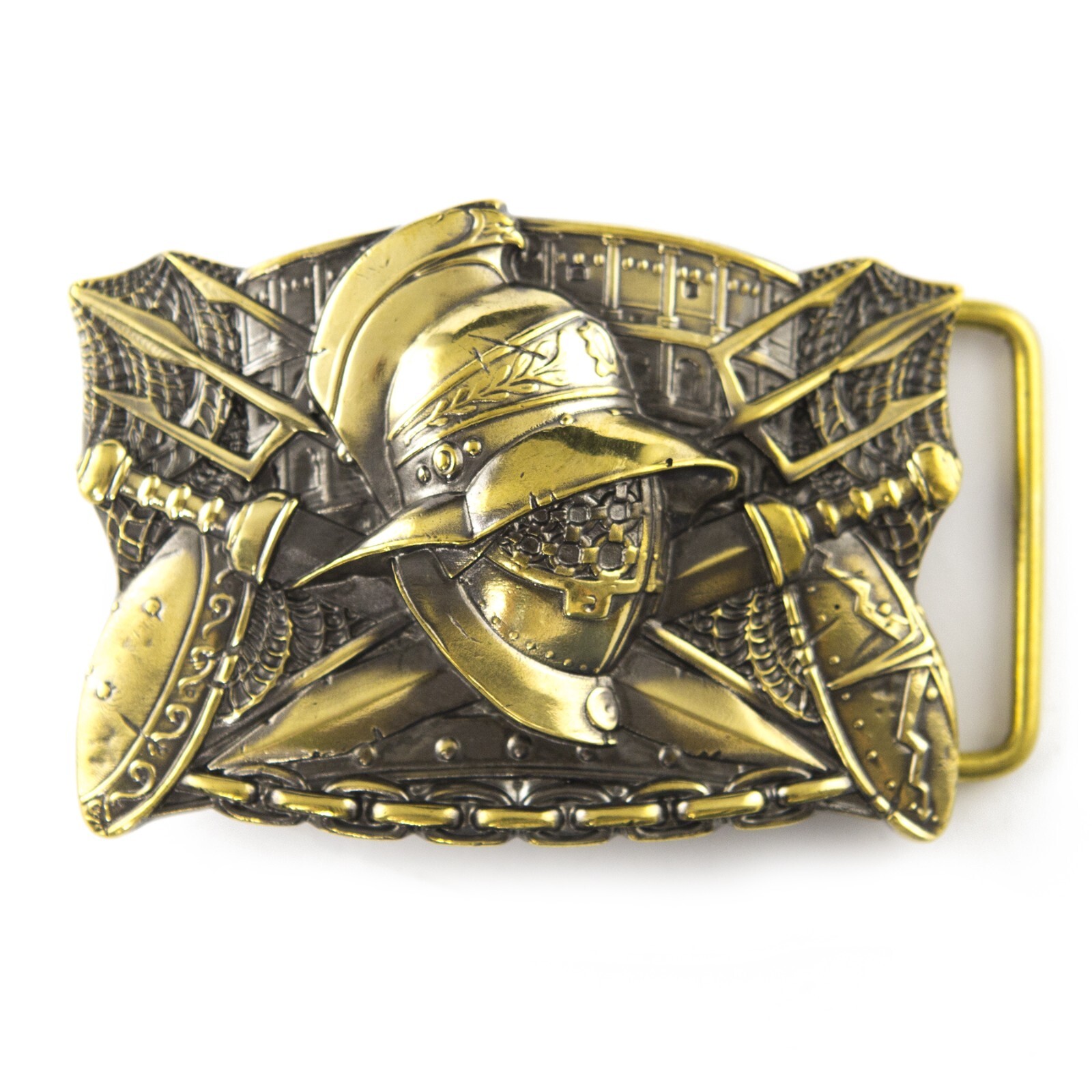Belt buckle « Gladiator »; swordsman belt buckle; ancient warrior buckle;