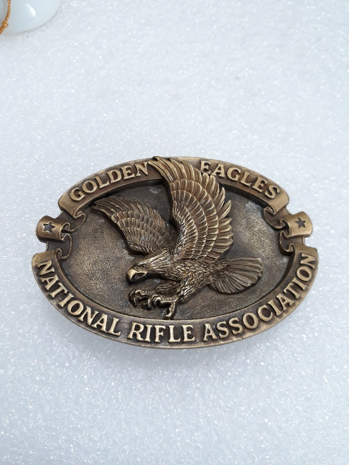 National Rifle Association Golden Eagles Belt Buckle 3&Prime; made in usa