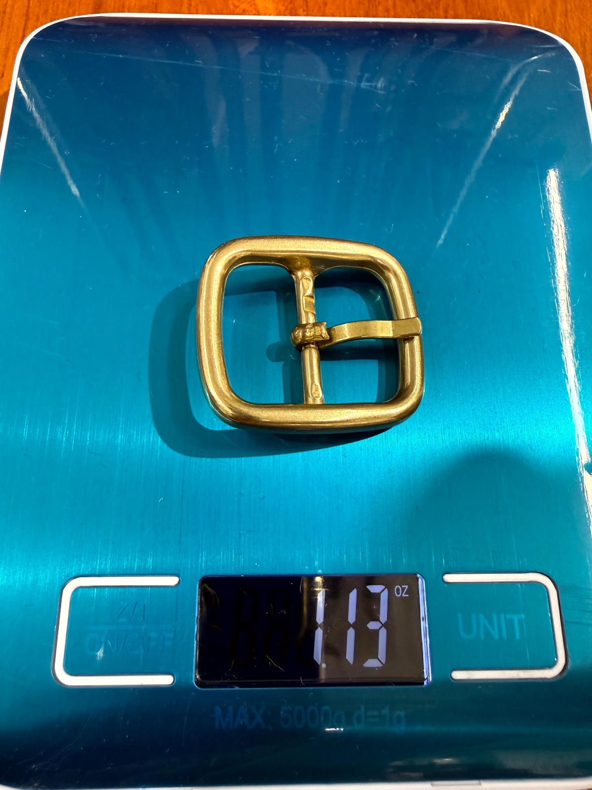 Solid Brass Raw Brass Center Bar Belt Buckle Made in Italy Fits 1&Prime; Belt Strap